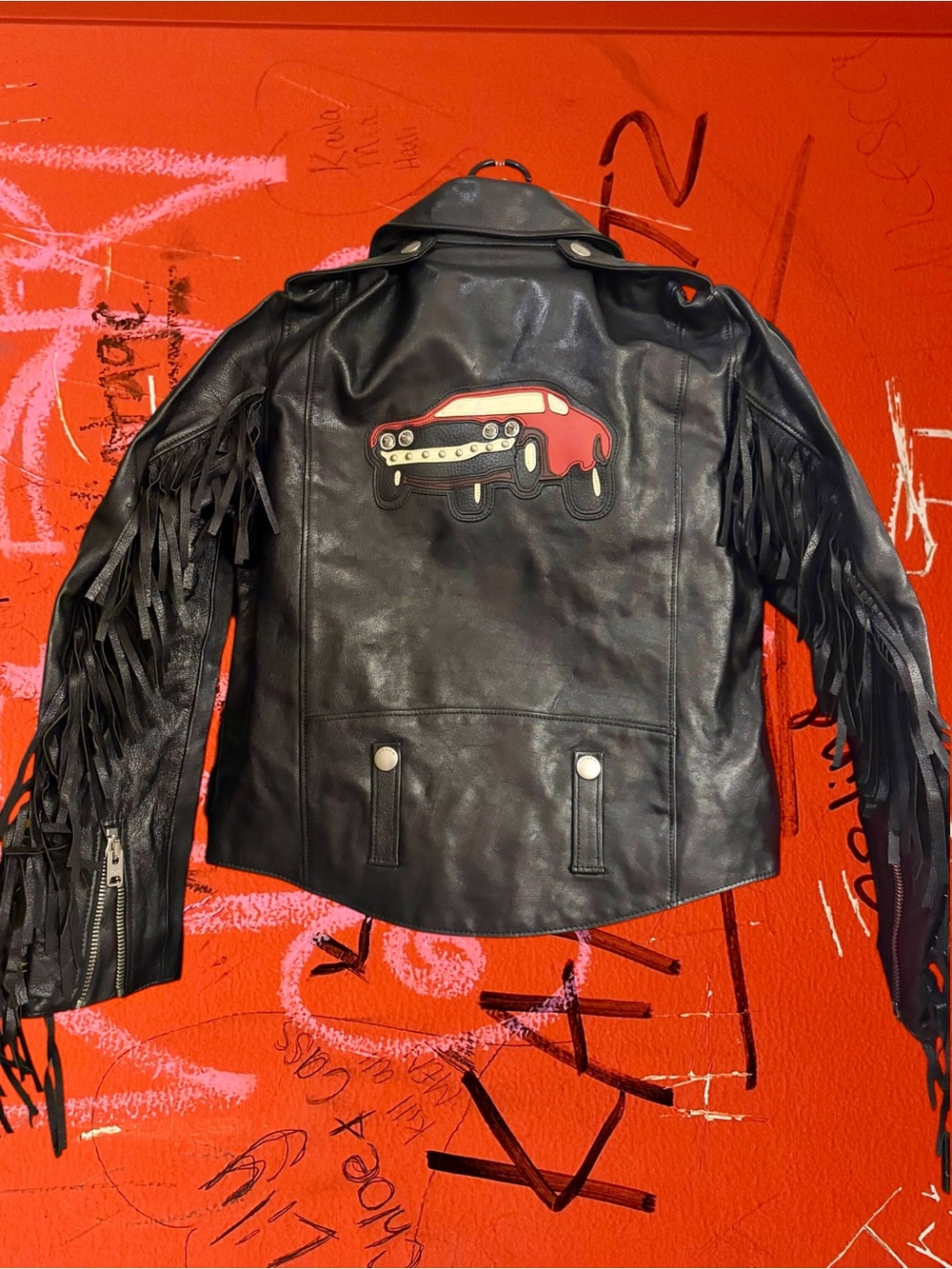 Coach Vintage Moto Leather Bomber Jacket Made in Italy
